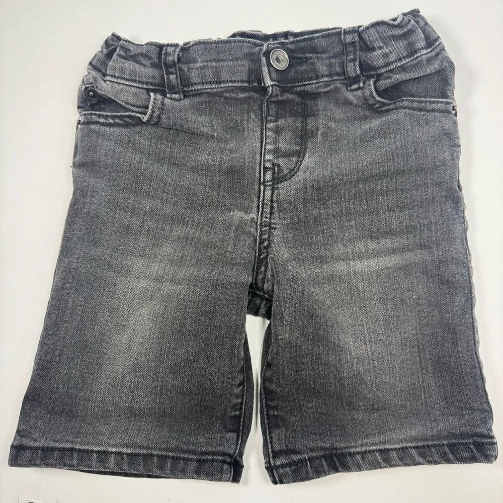 The children’s place size 4t black gray denim shorts